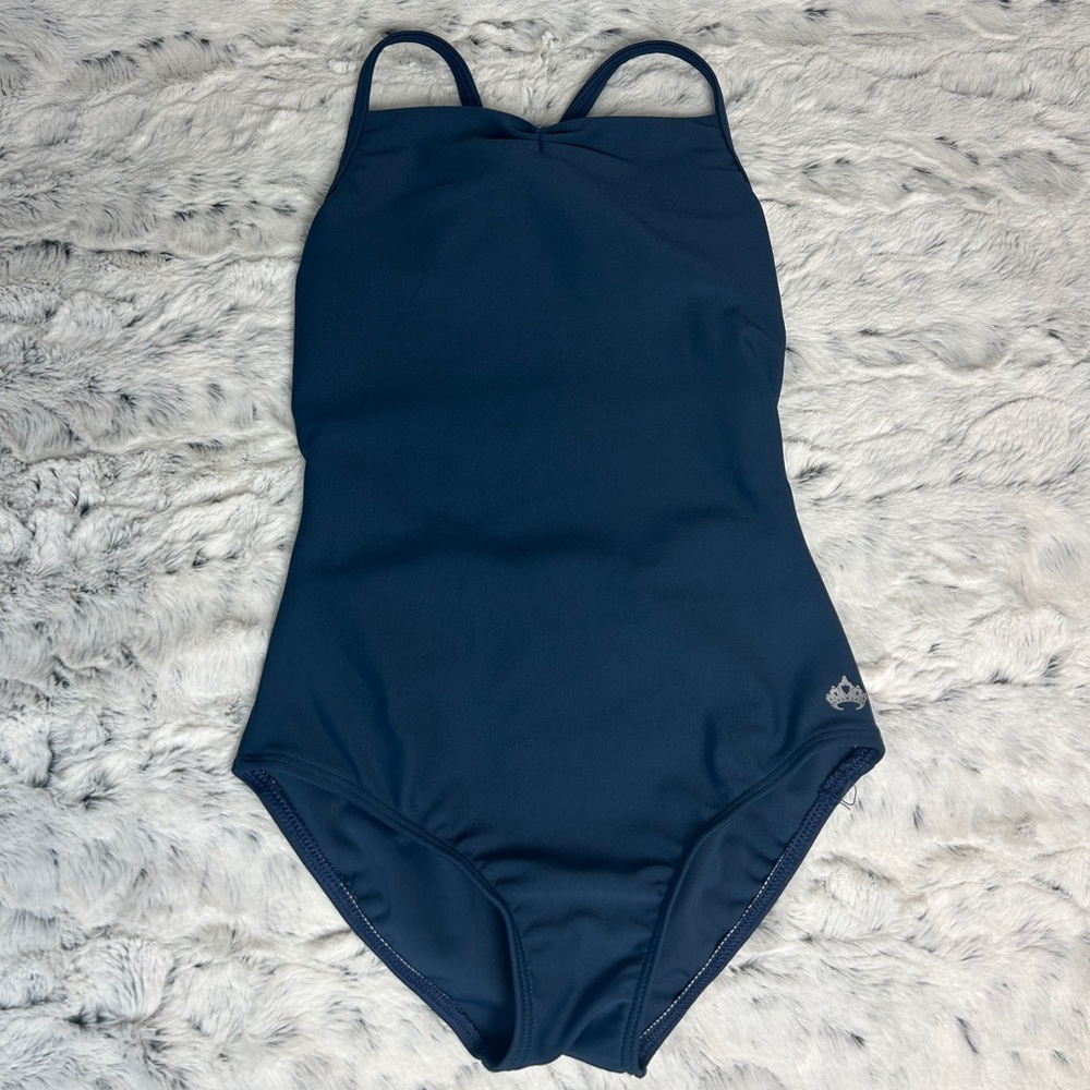 Mariia Crown, Dancewear, Girls Pinch Front Crisscross Back Camisole Leotard